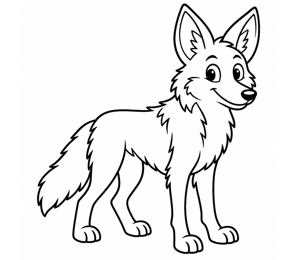 Coyote coloring page