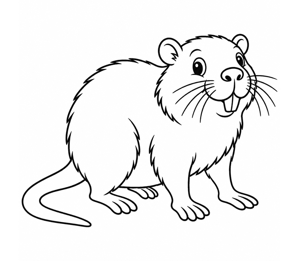Coypu coloring page