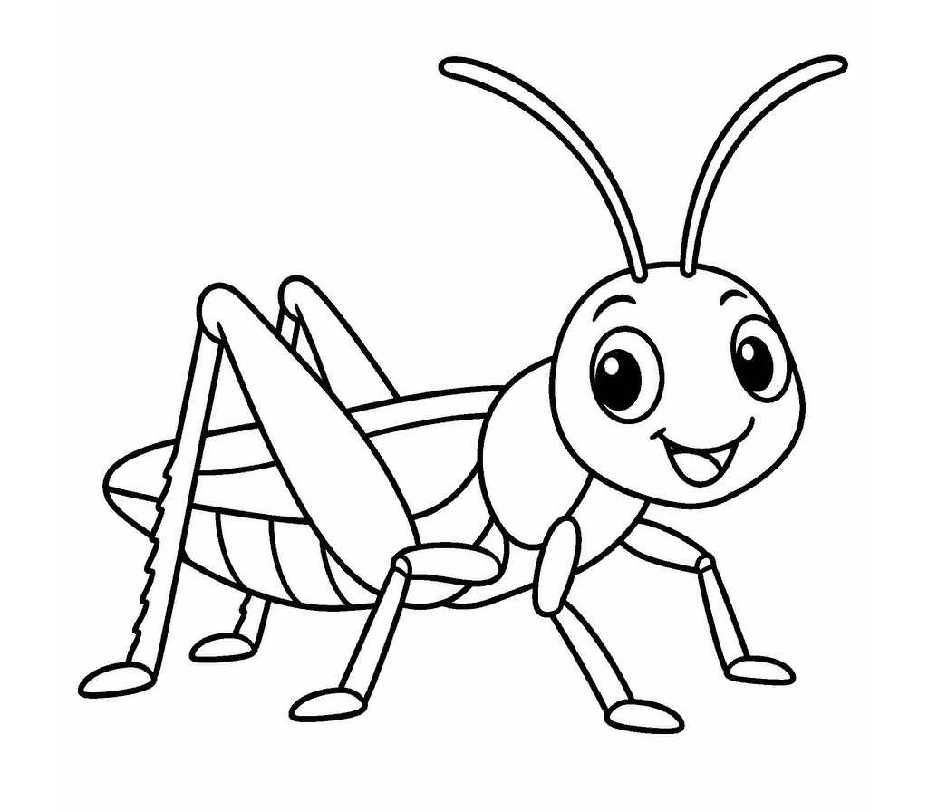 Cricket coloring page