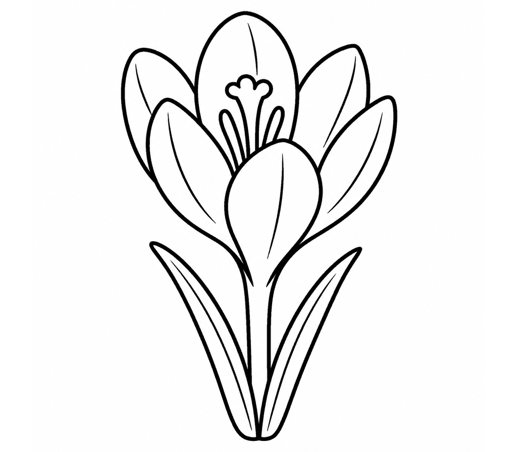 Crocus coloring page