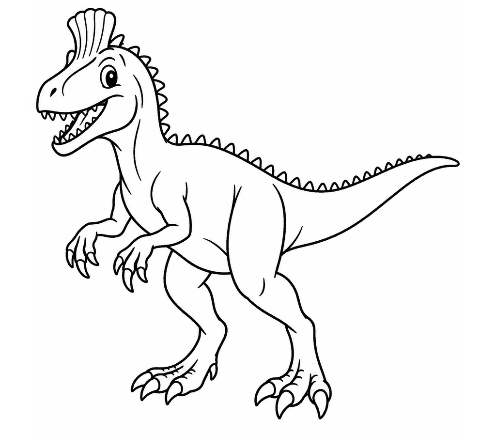 Cryolophosaurus coloring page
