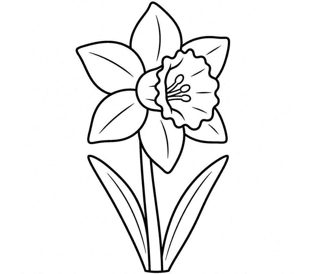 Daffodil coloring page