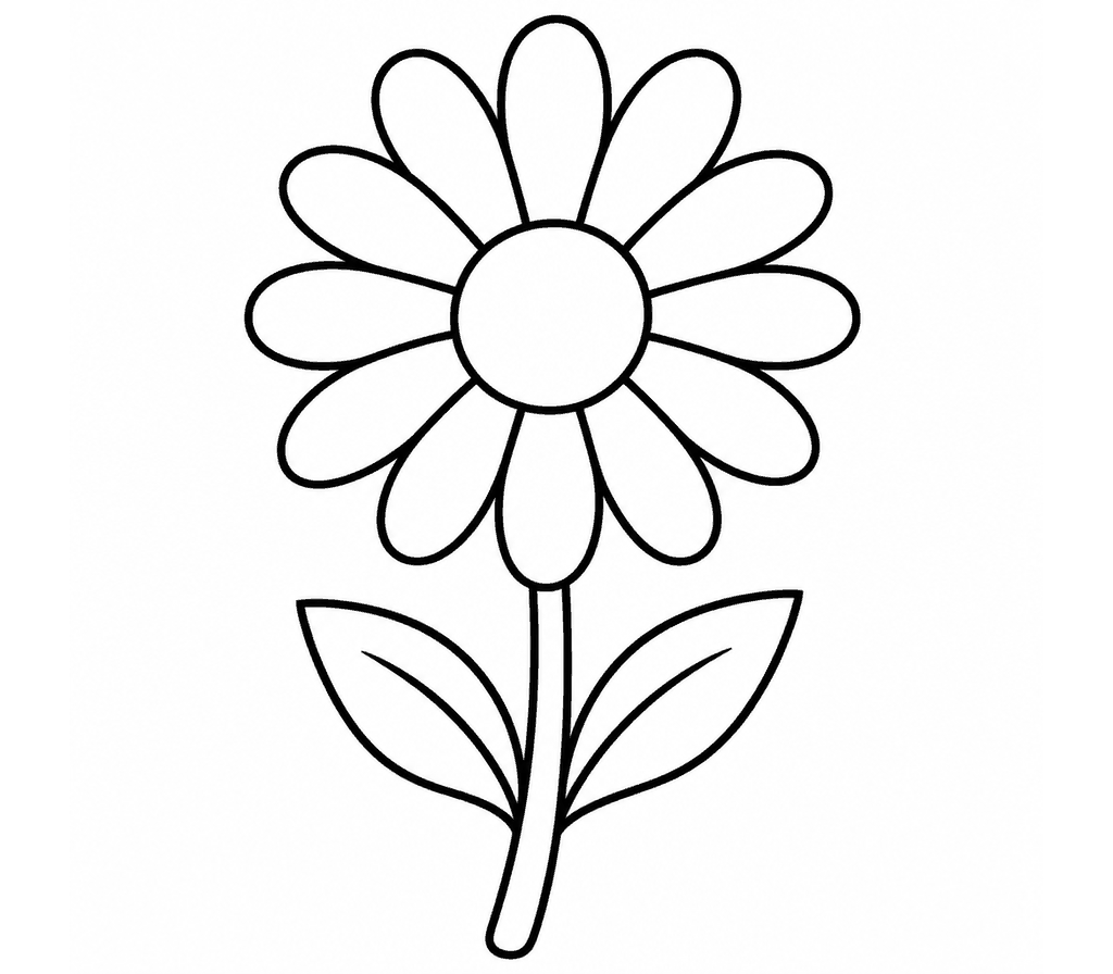 Daisy coloring page