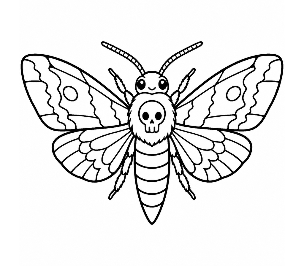 Death's-head Hawkmoth coloring page