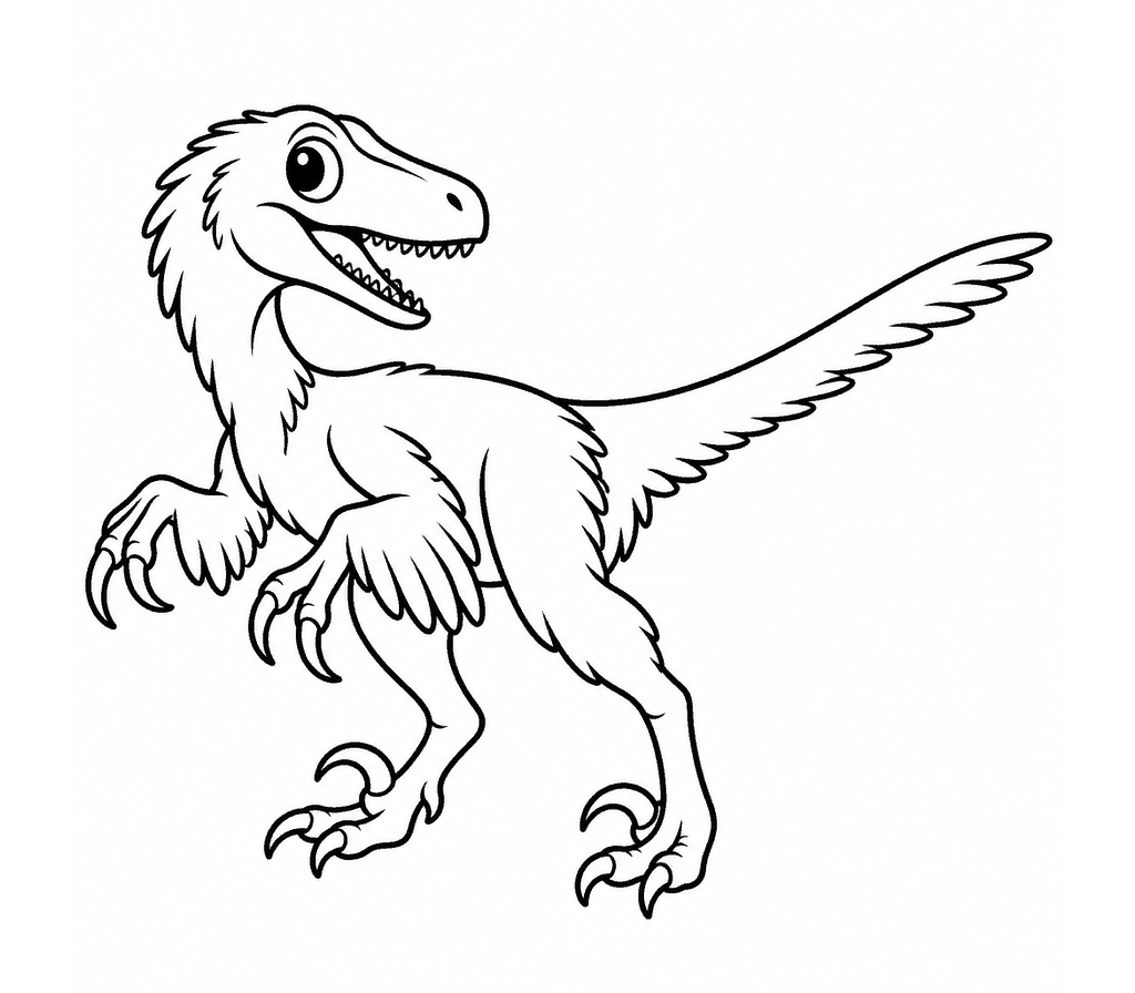 Deinonychus coloring page