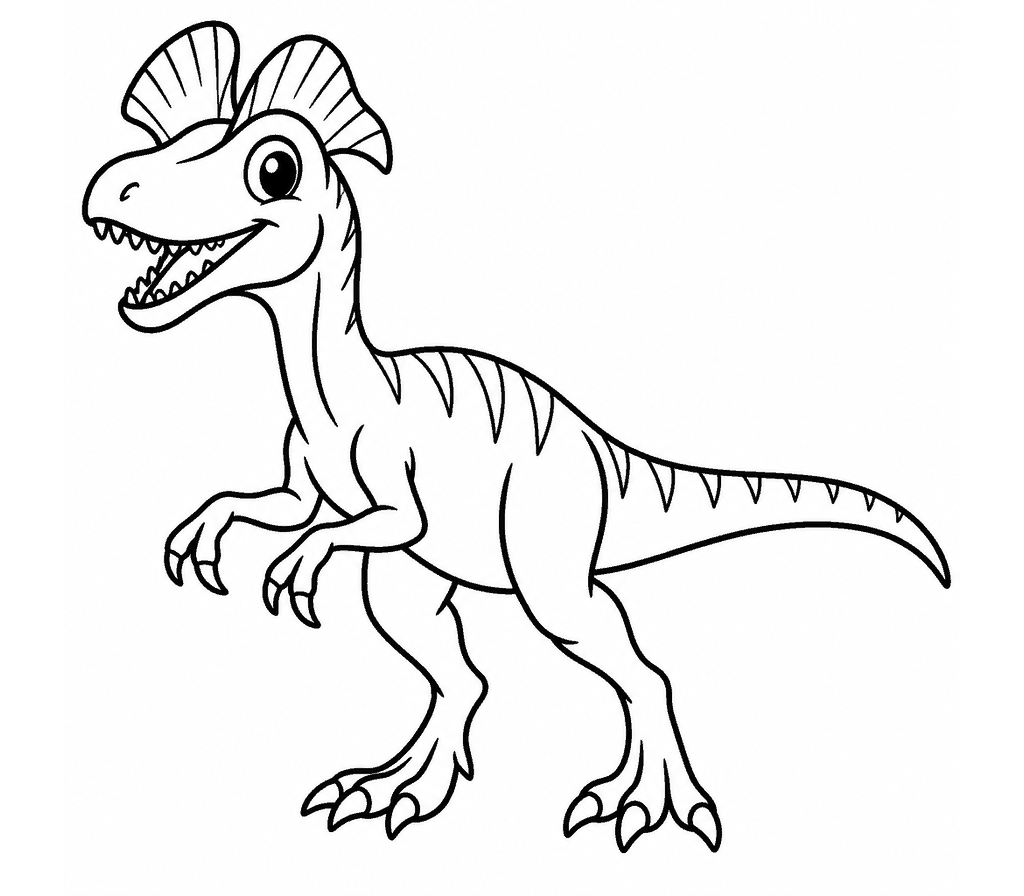 Dilophosaurus coloring page
