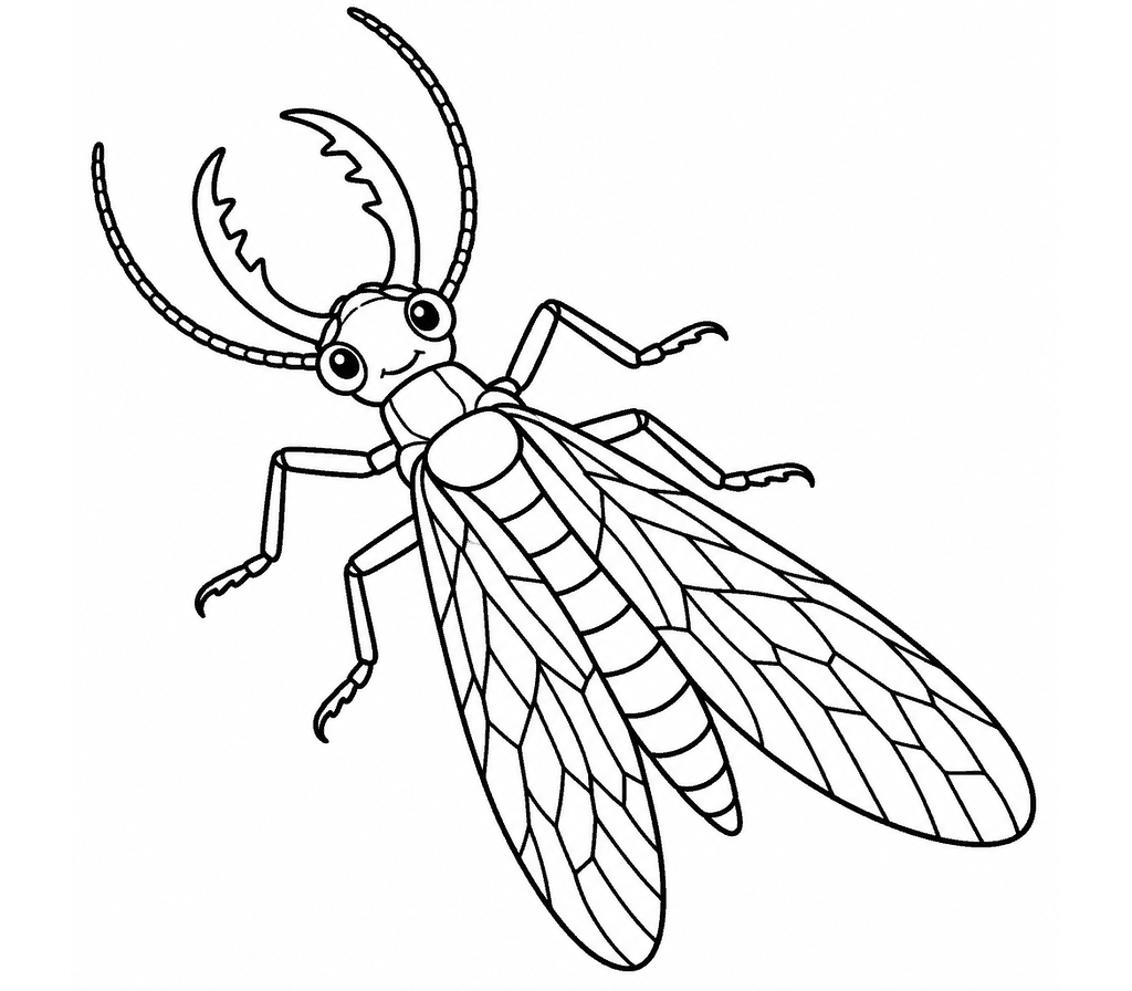 Dobsonfly coloring page