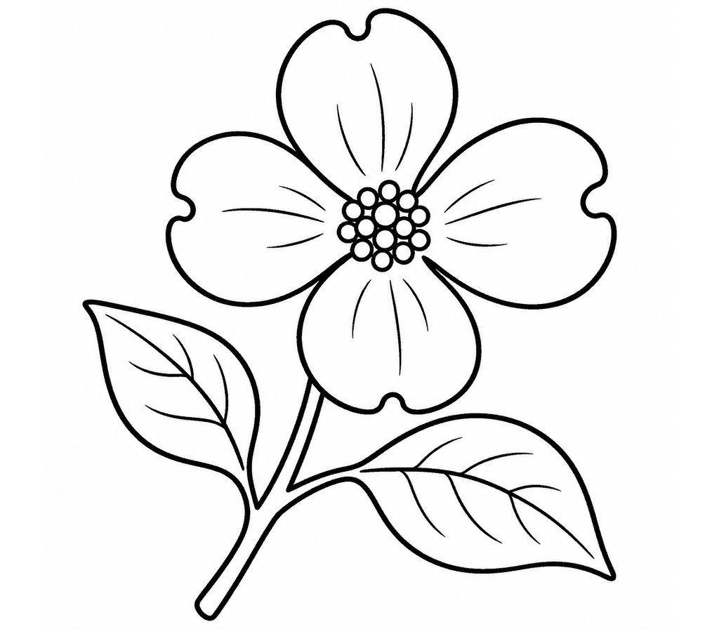 Dogwood (Flowering) coloring page