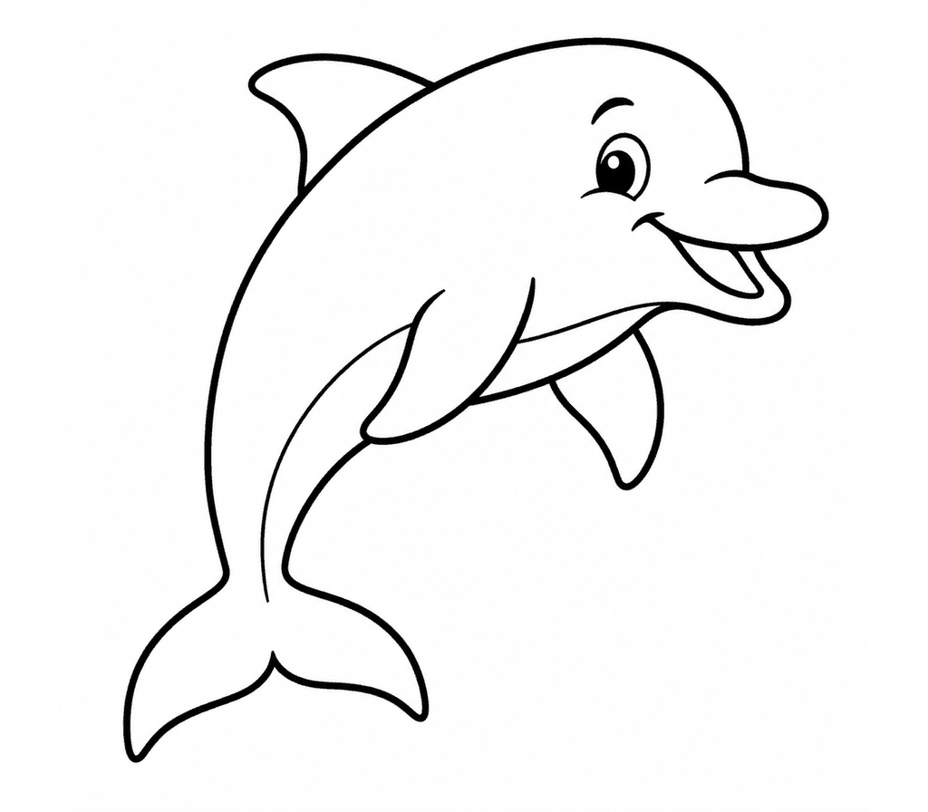 Dolphin (Bottlenose) coloring page