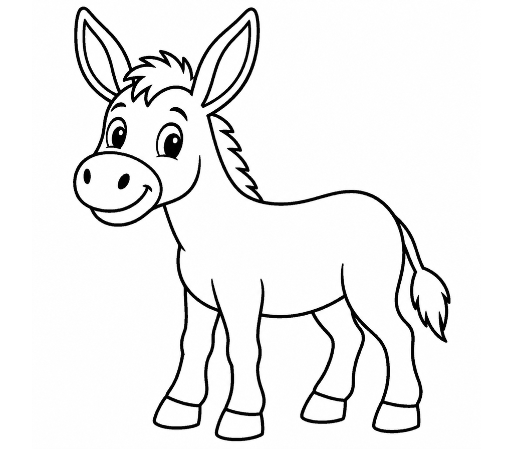Donkey coloring page