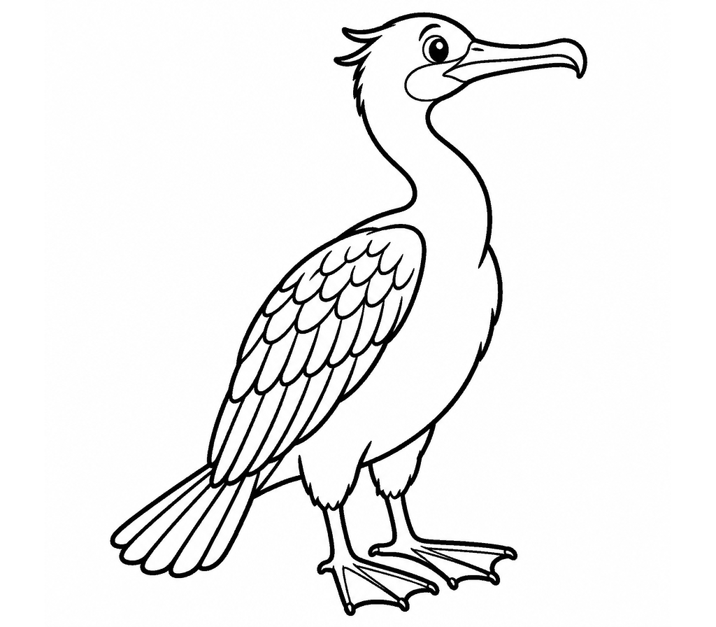 Double-crested Cormorant coloring page