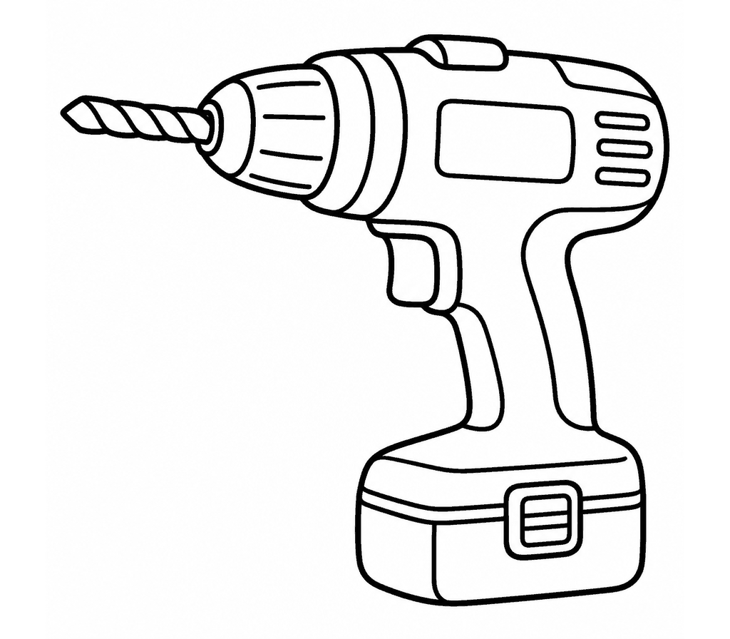 Drill coloring page