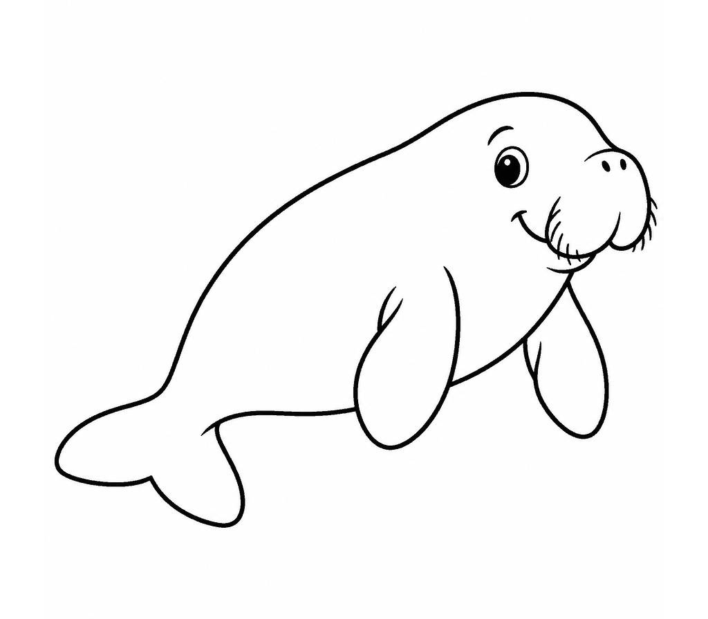 Dugong coloring page