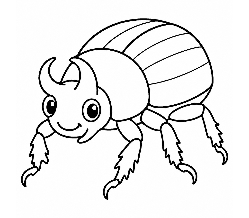 Dung Beetle coloring page