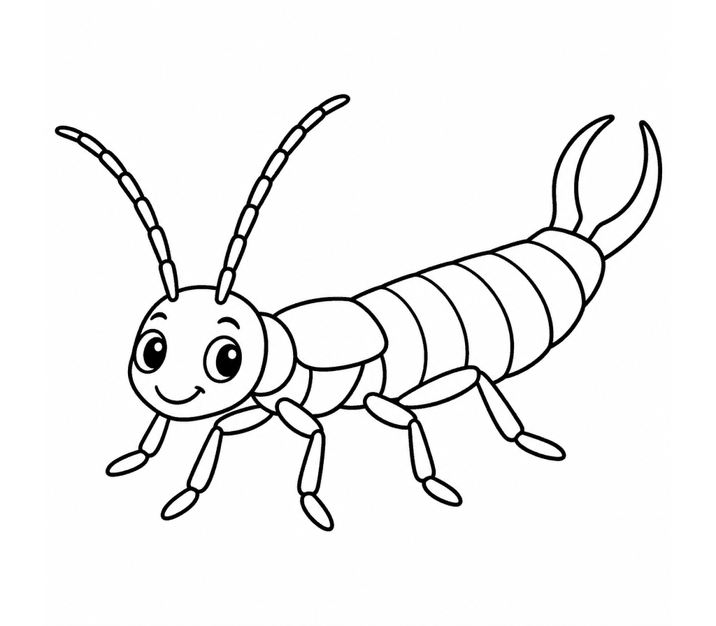 Earwig coloring page