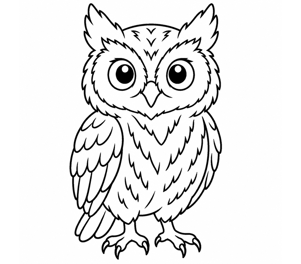 Eastern Screech Owl coloring page