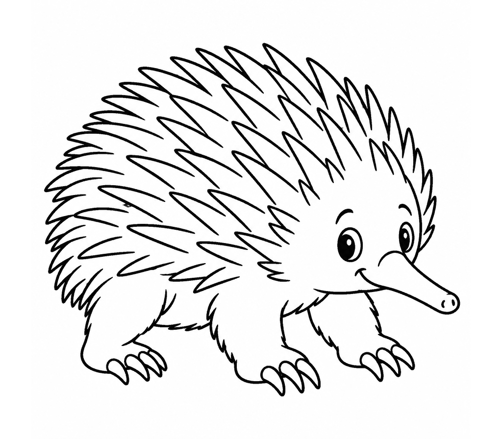 Echidna coloring page