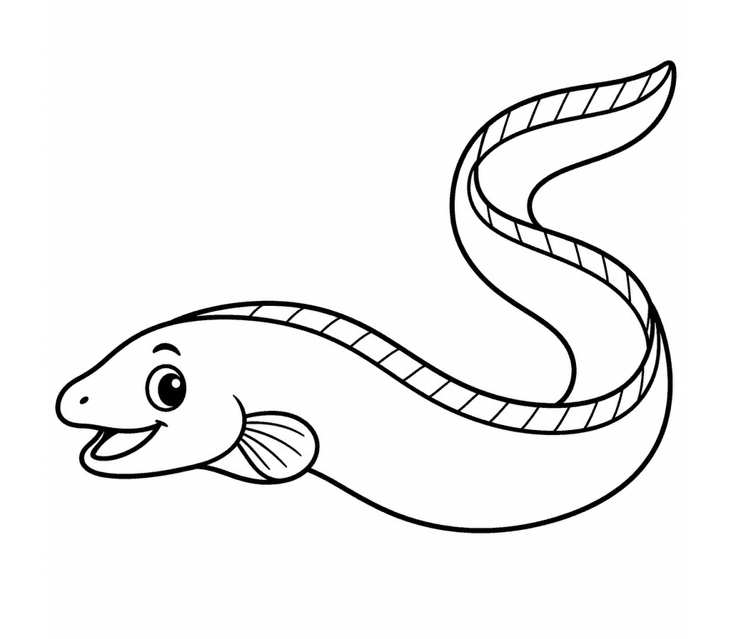 Eel coloring page