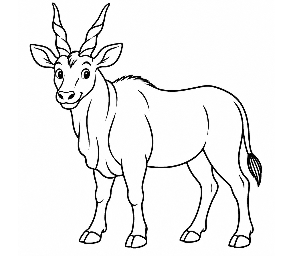 Eland coloring page