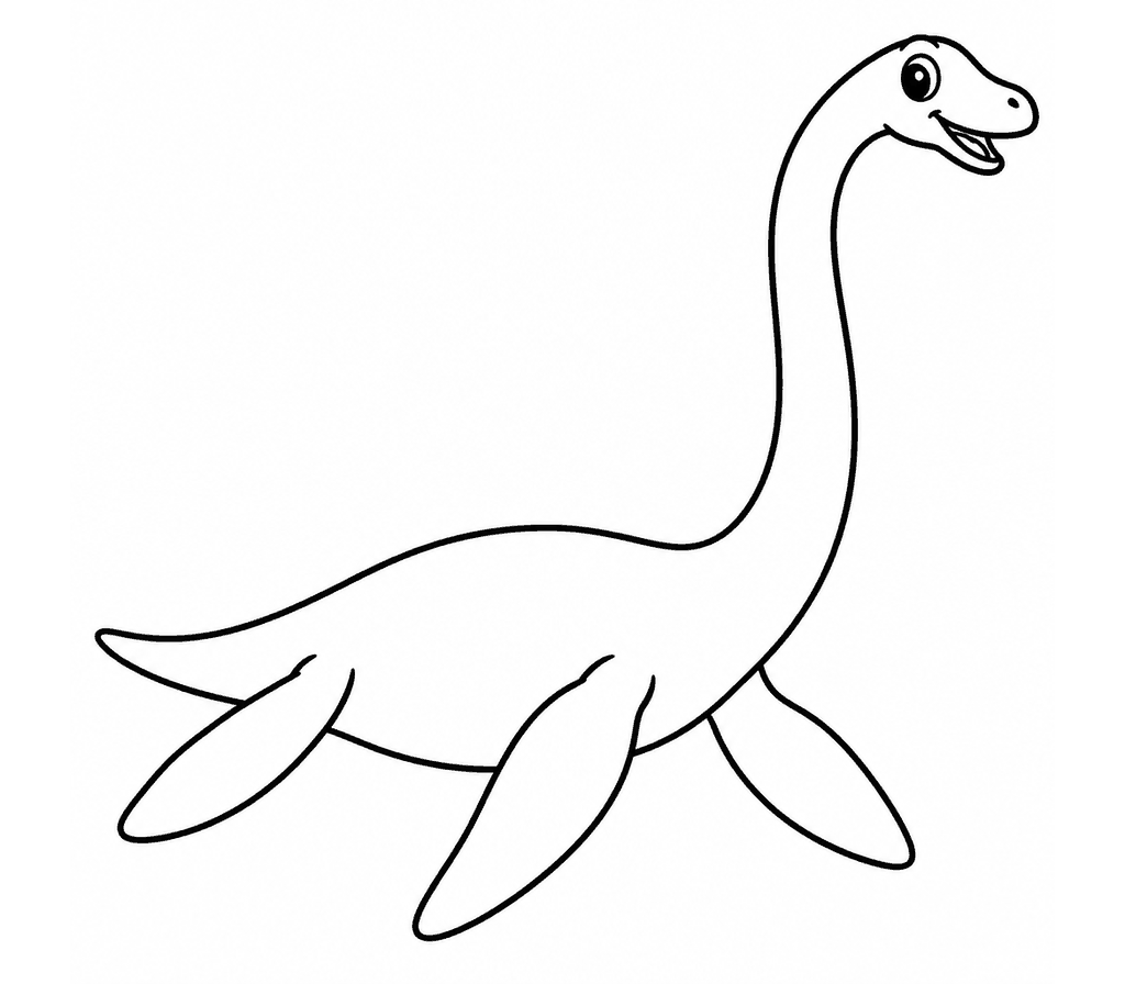 Elasmosaurus coloring page