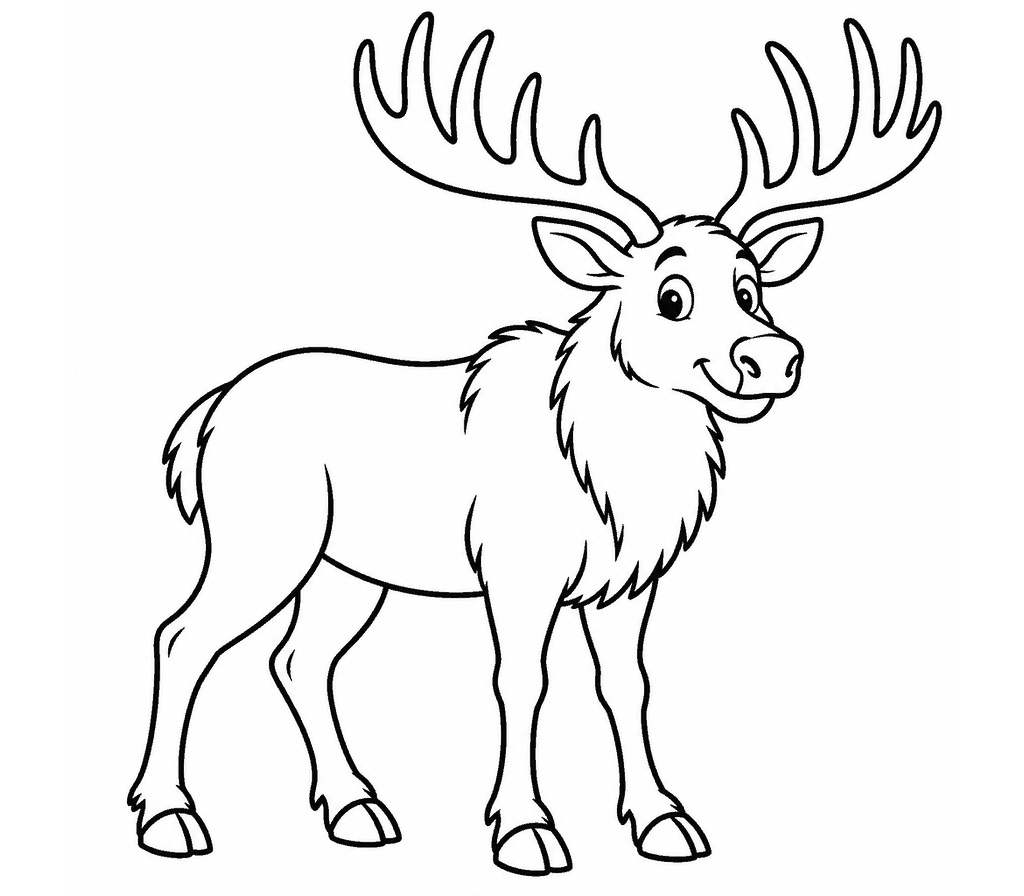 Elk coloring page
