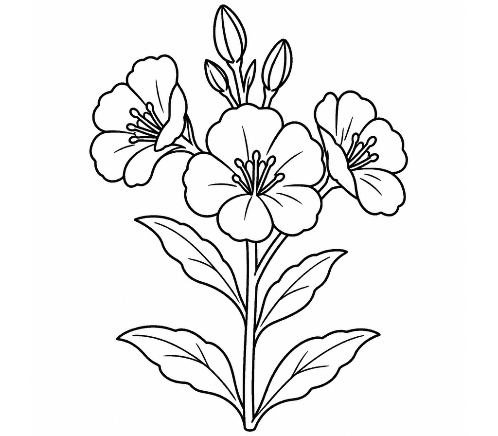Evening Primrose coloring page