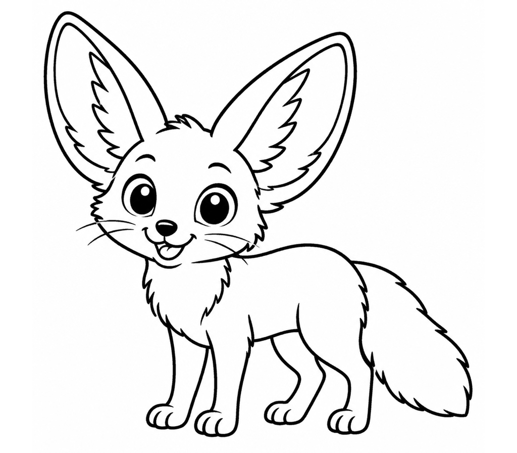 Fennec Fox coloring page