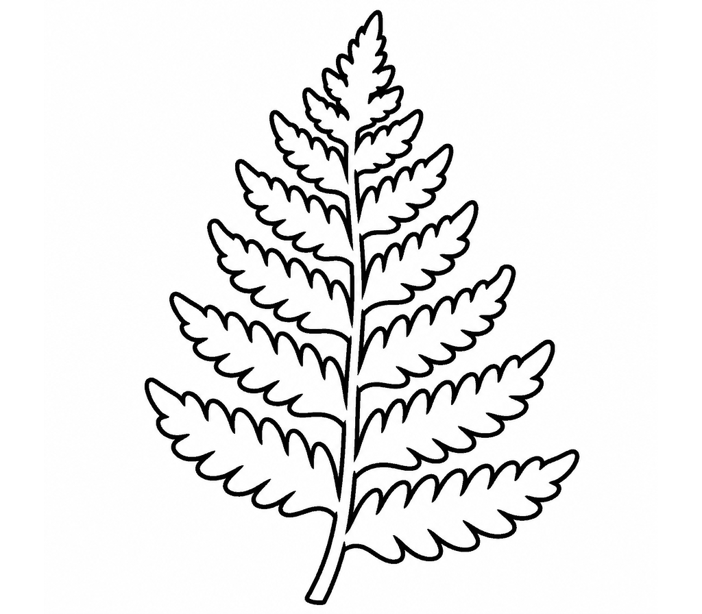Fern coloring page