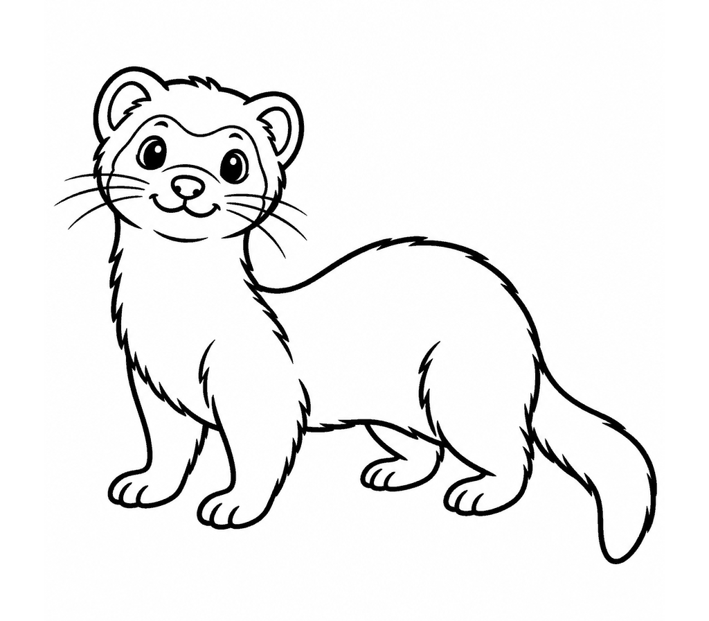 Ferret coloring page