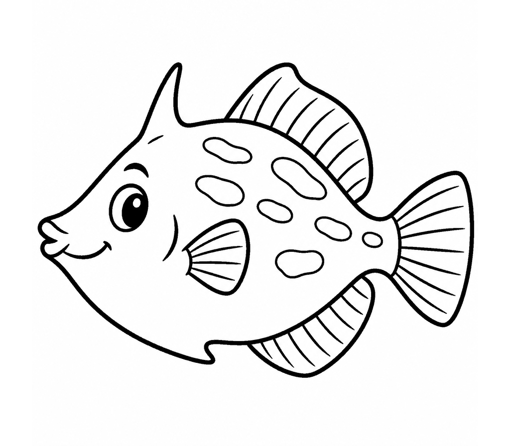 Filefish coloring page