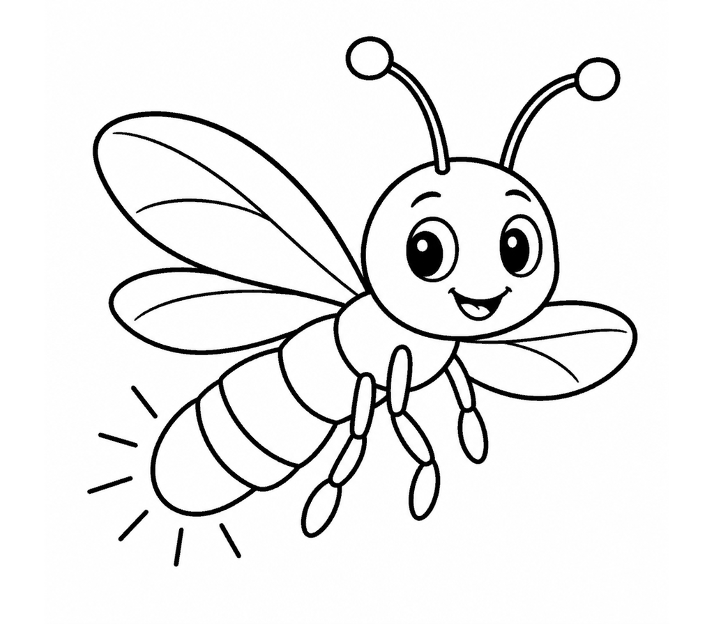 Firefly coloring page