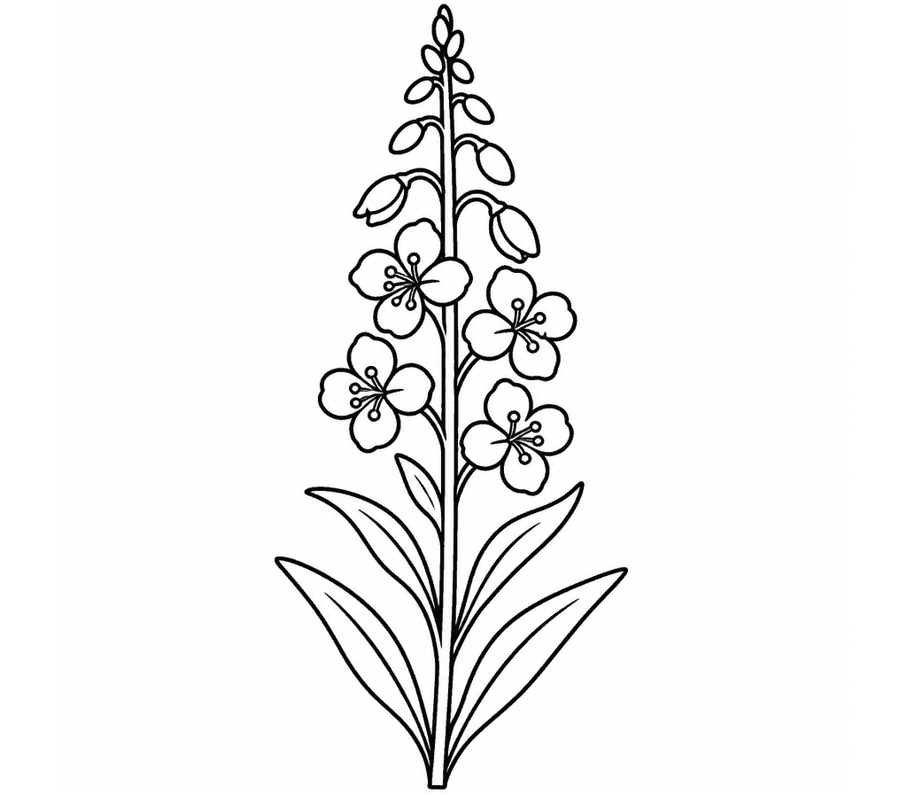 Fireweed coloring page
