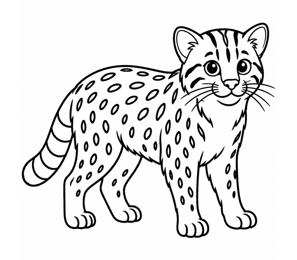 Fishing Cat coloring page