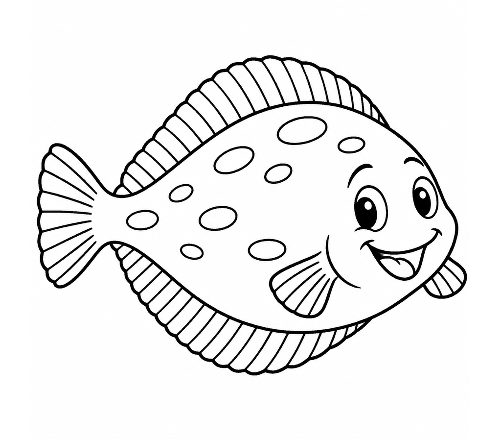 Flounder coloring page