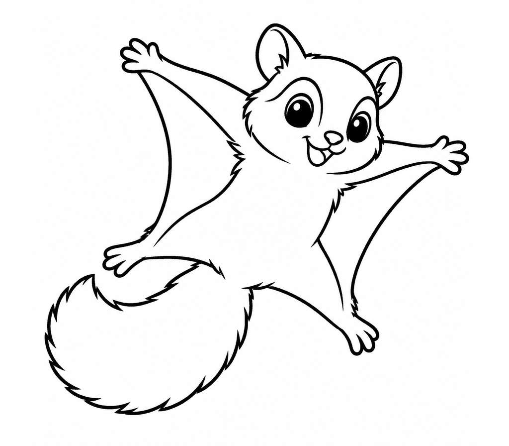 Flying Squirrel coloring page