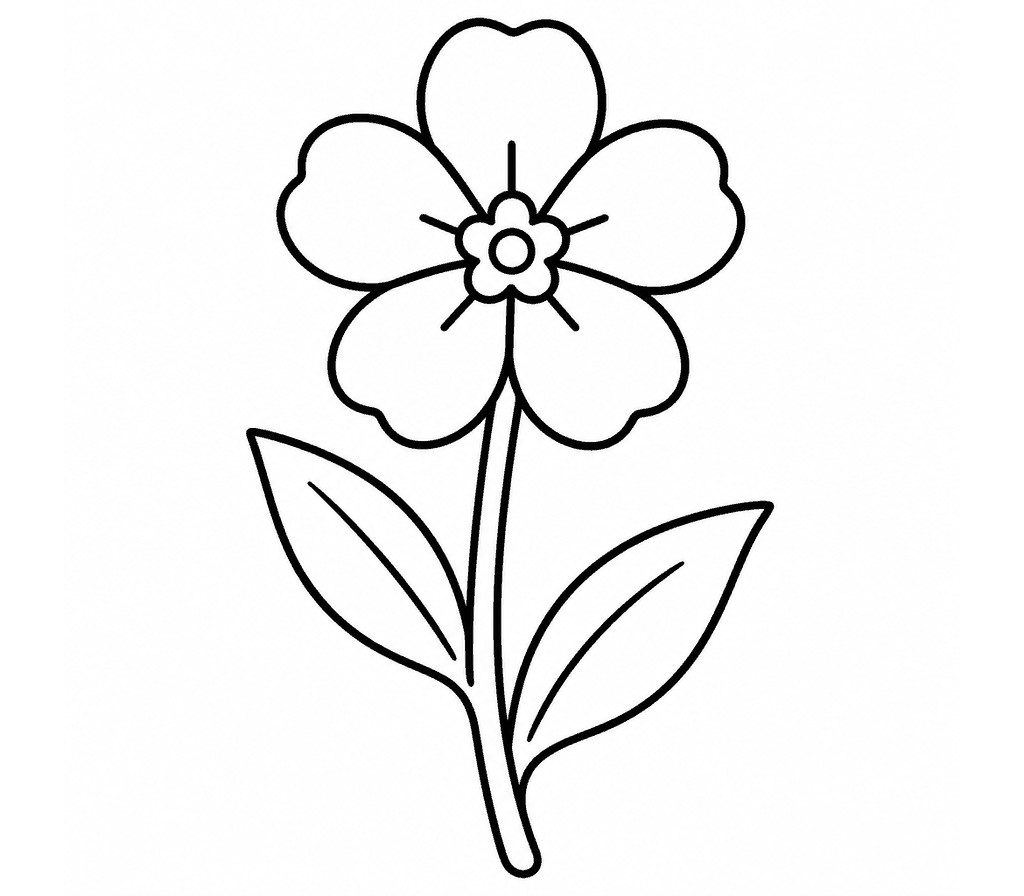 Forget-me-not coloring page