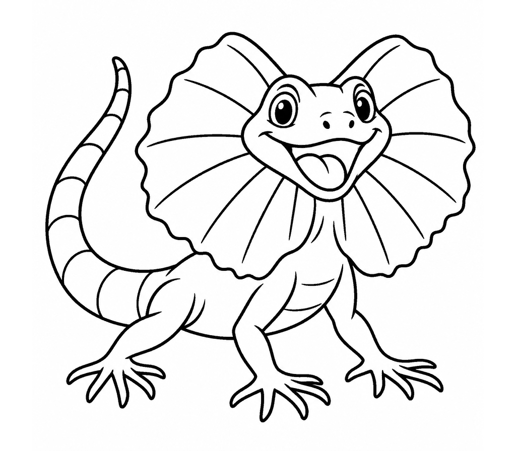 Frilled Lizard coloring page