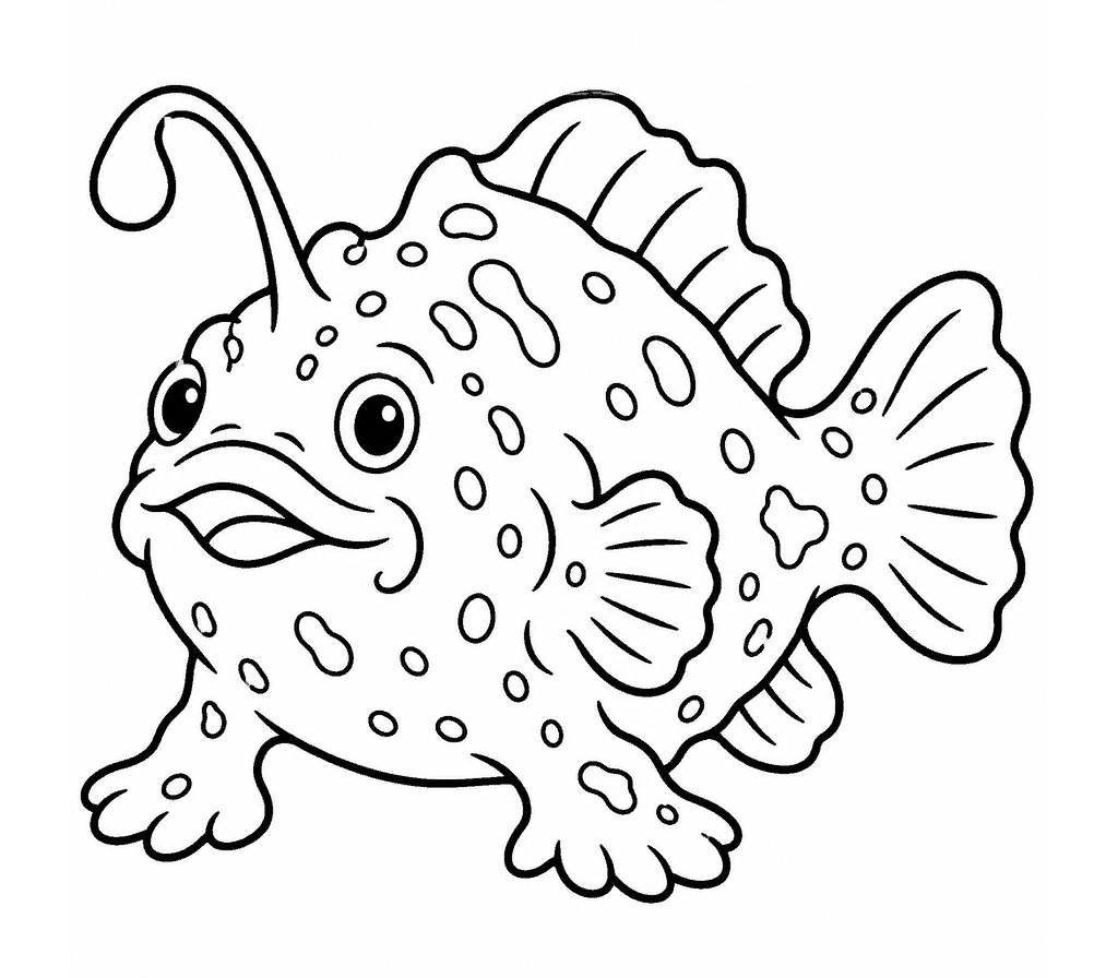 Frogfish coloring page