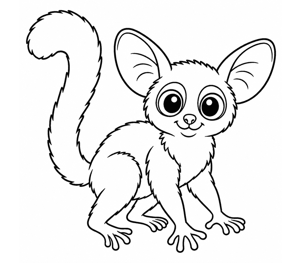 Galago coloring page