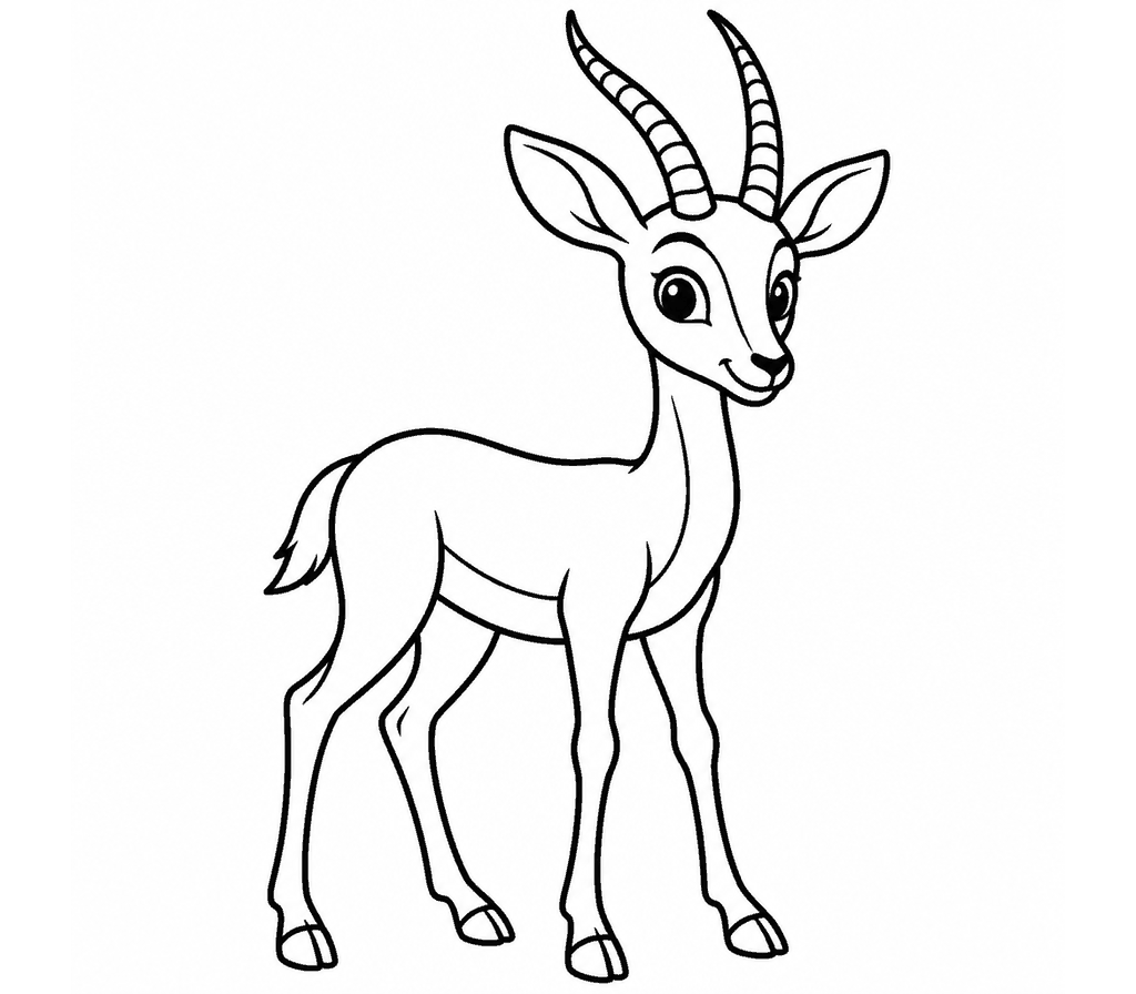 Gazelle coloring page