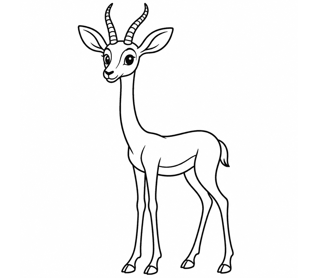 Gerenuk coloring page