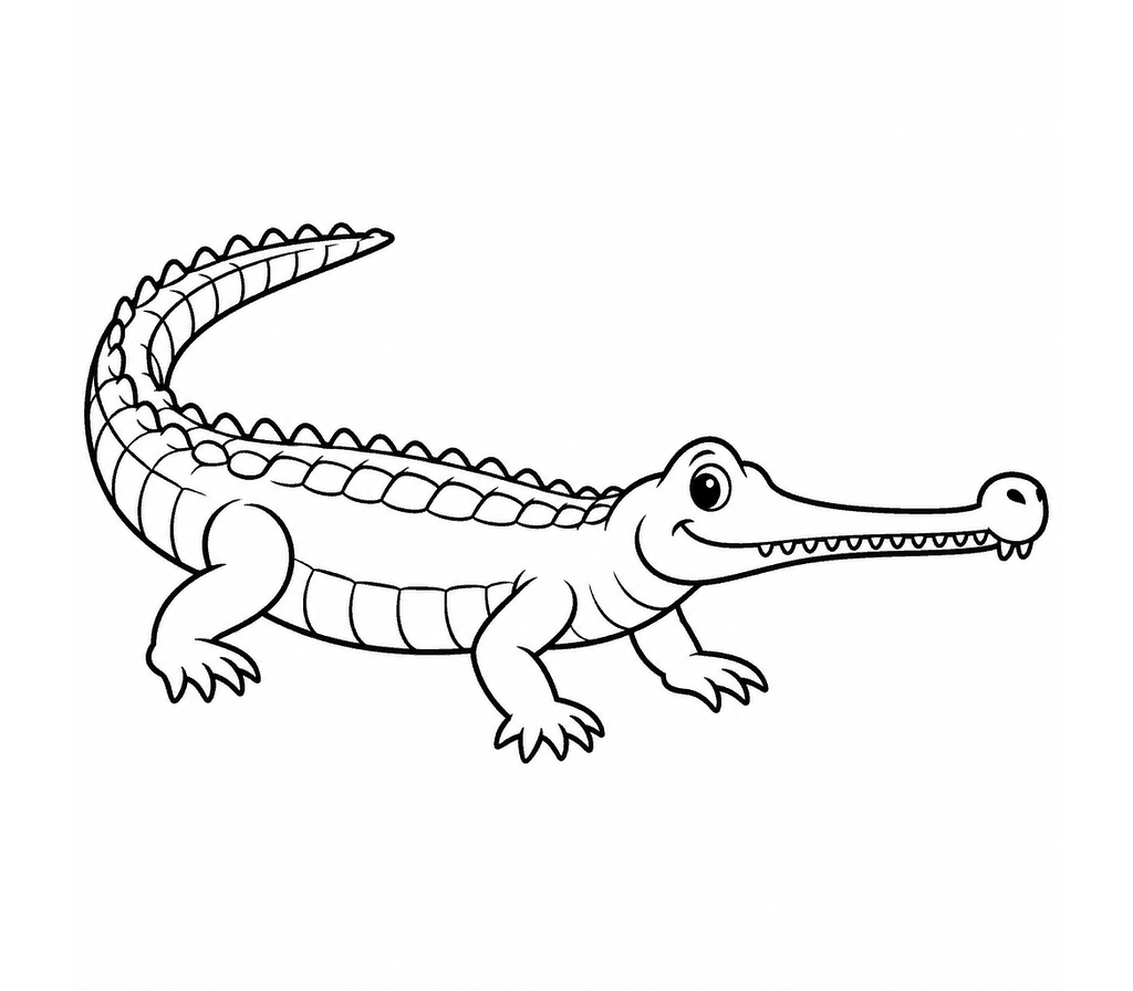 Gharial coloring page