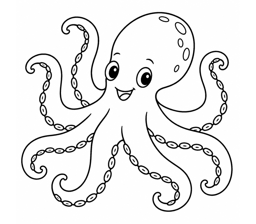 Giant Pacific Octopus coloring page