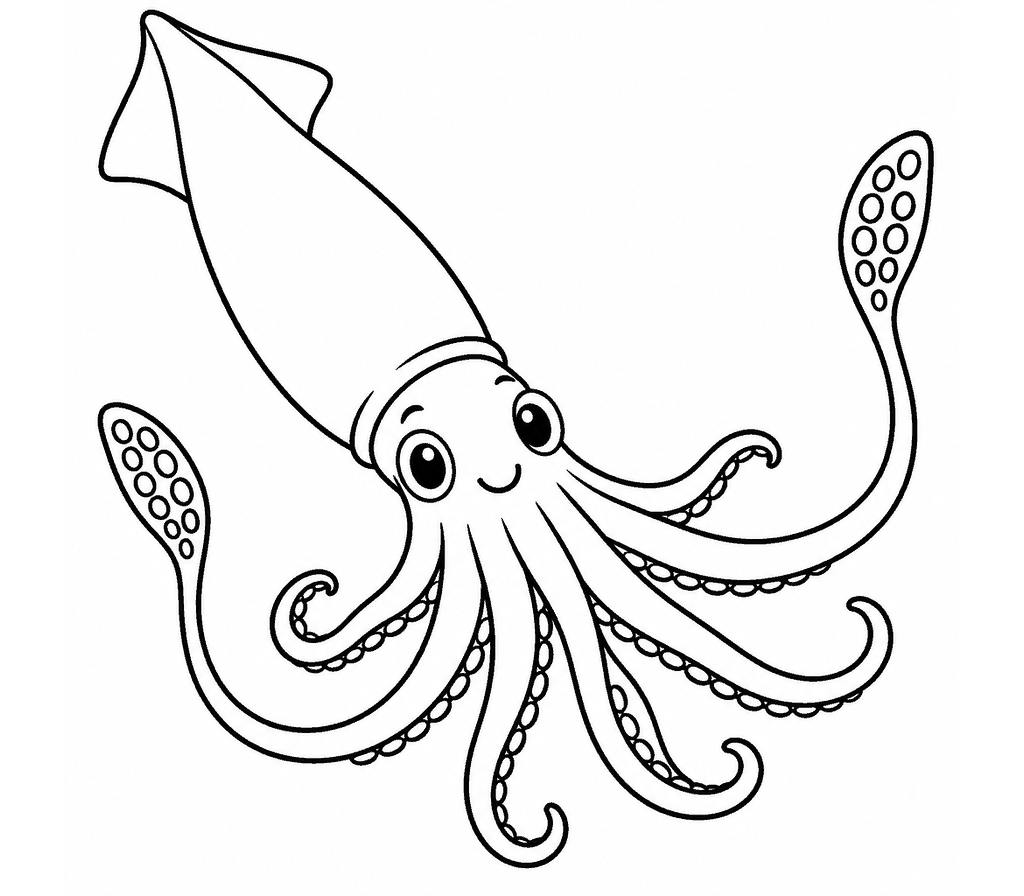 Giant Squid coloring page