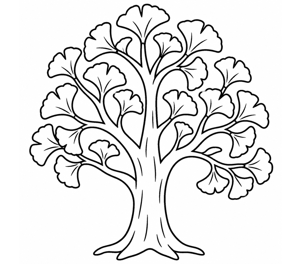 Ginkgo Tree coloring page