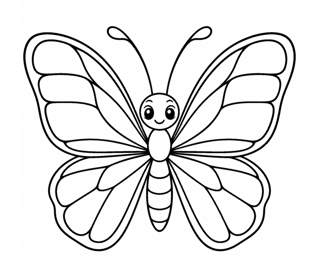 Glasswing Butterfly coloring page