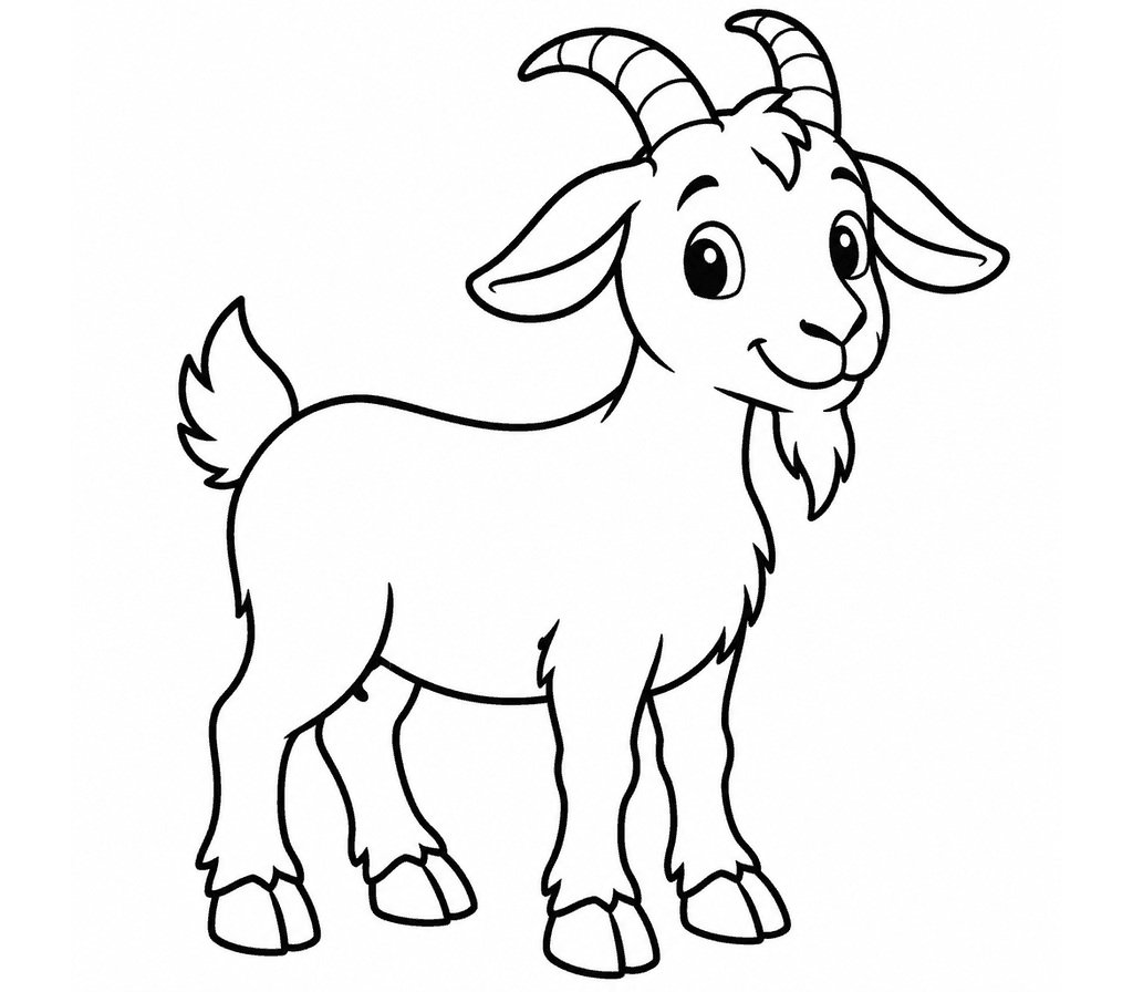 Goat coloring page