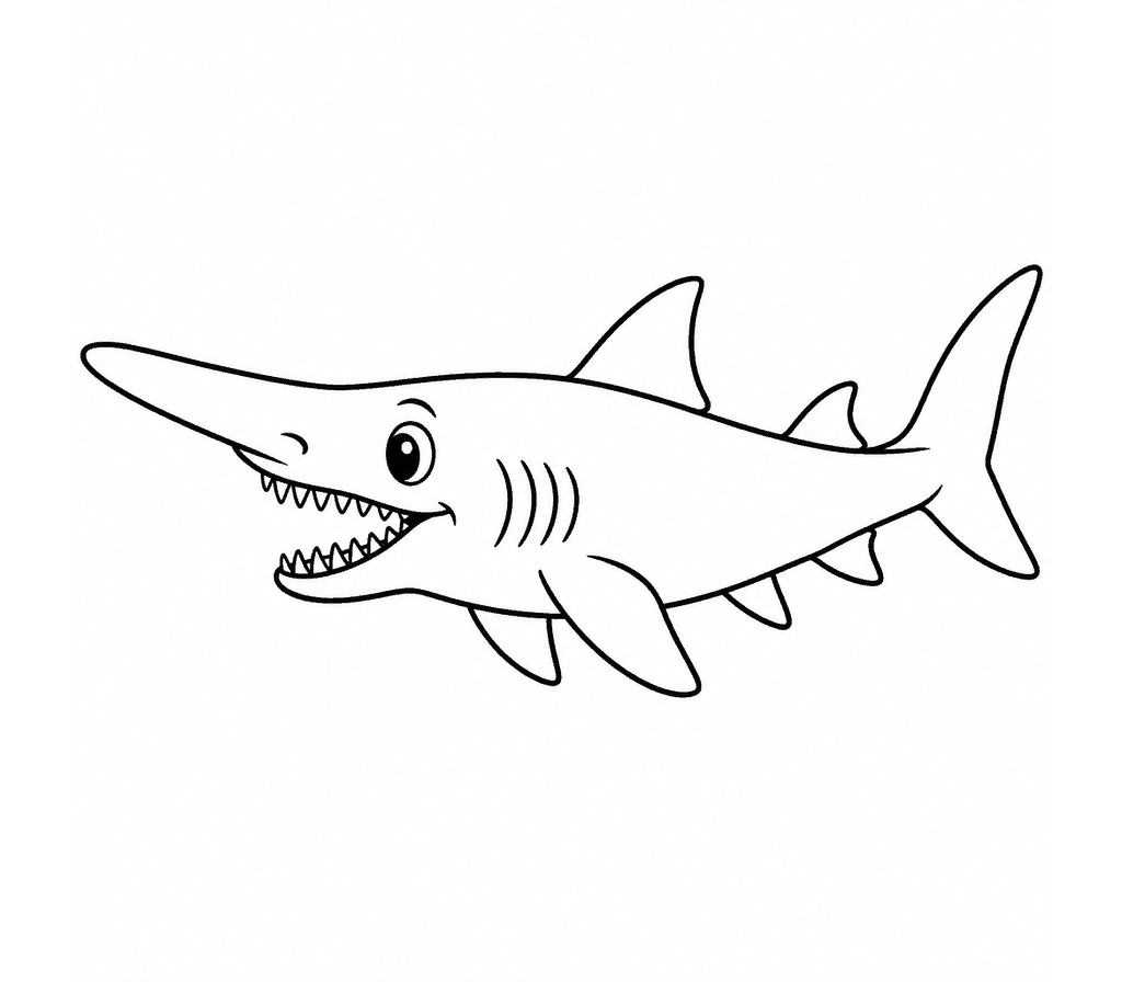 Goblin Shark coloring page