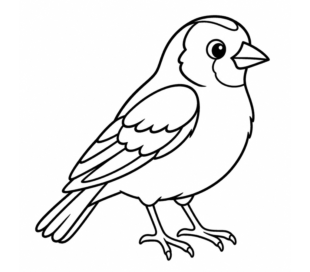 Goldfinch coloring page