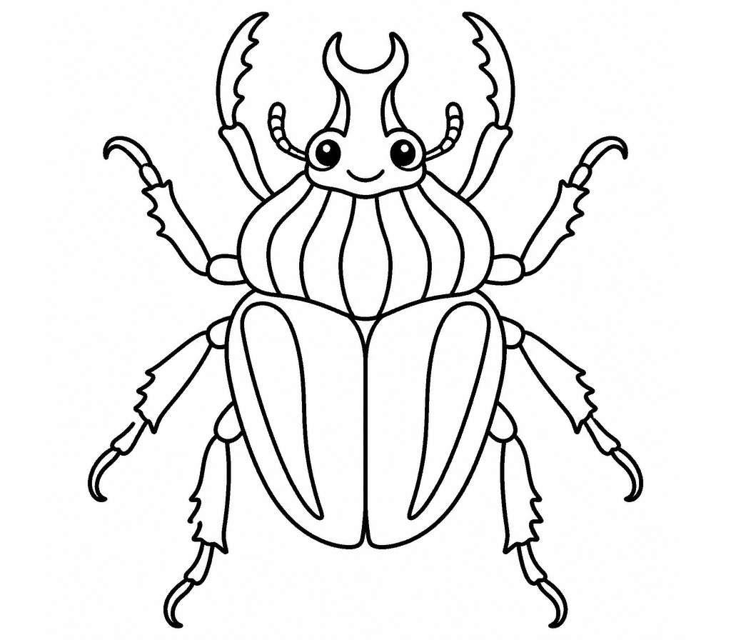 Goliath Beetle coloring page
